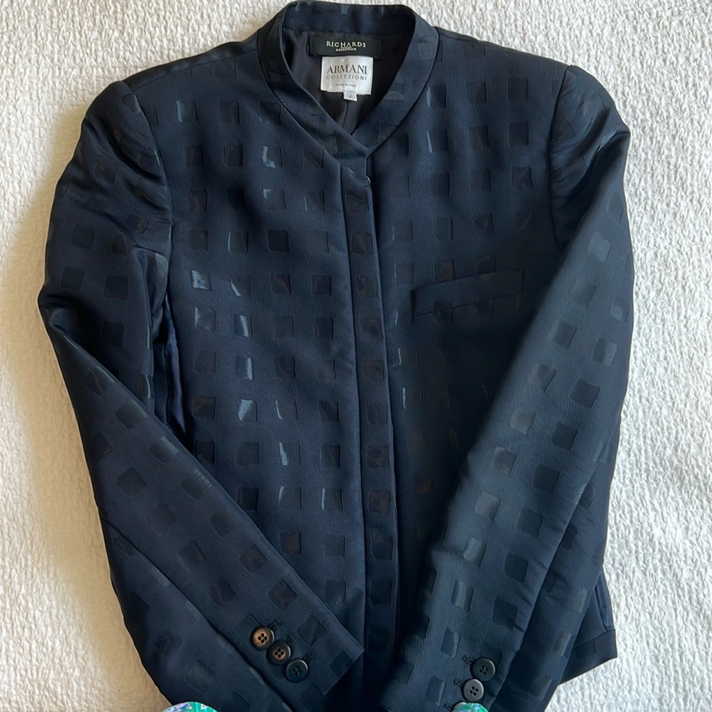 Beautiful tailored Armani with sheer panel insets
